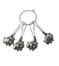 Pig Stitch markers, silver coloured progress charms, knitting markers, lace 