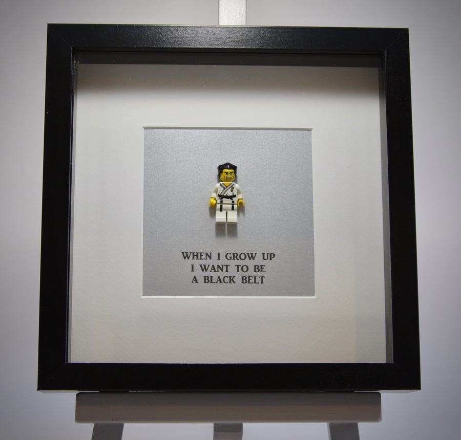 When I grow up I want to be a black belt mini Figure framed picture 