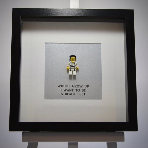 When I grow up I want to be a black belt mini Figure framed picture 