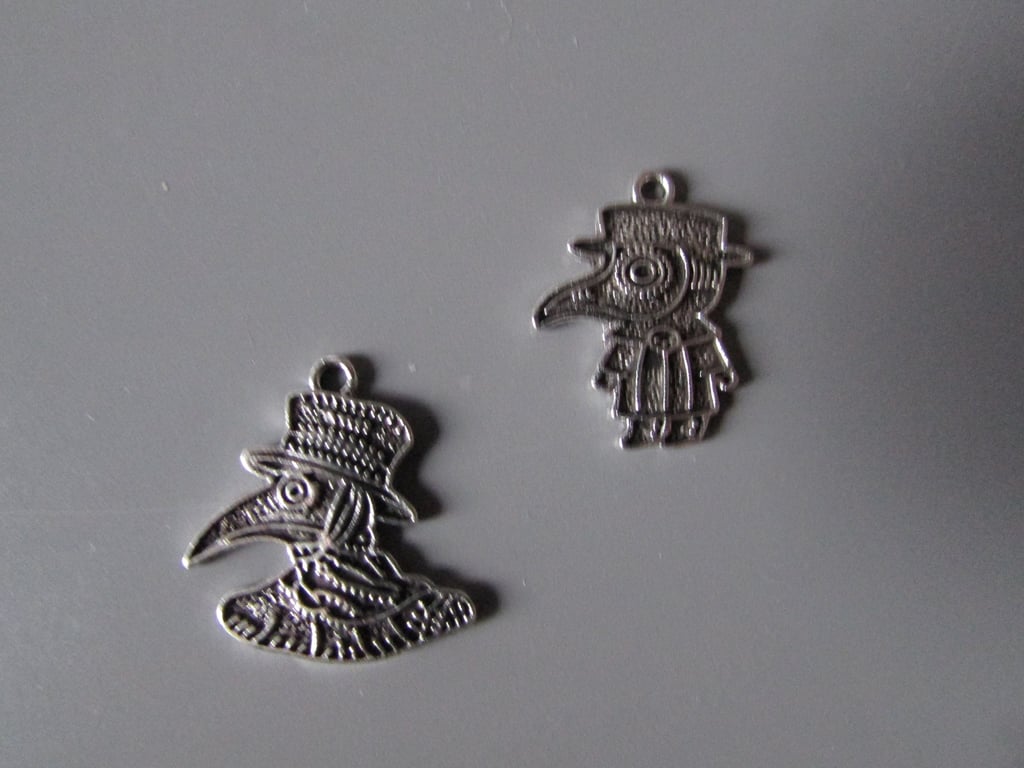 Plague Doctor charm pendant
