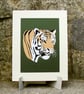 Watchful Tiger - Original Paper Cut - Image 1