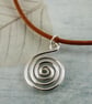 Celtic Spiral Pendant in Sterling Silver Pagan Viking - Image 6