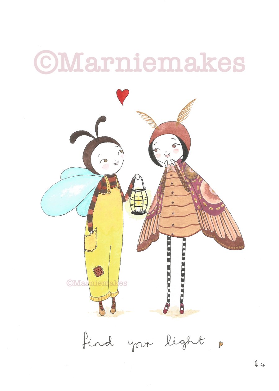 Find Your Light -  A4 Giclee Print