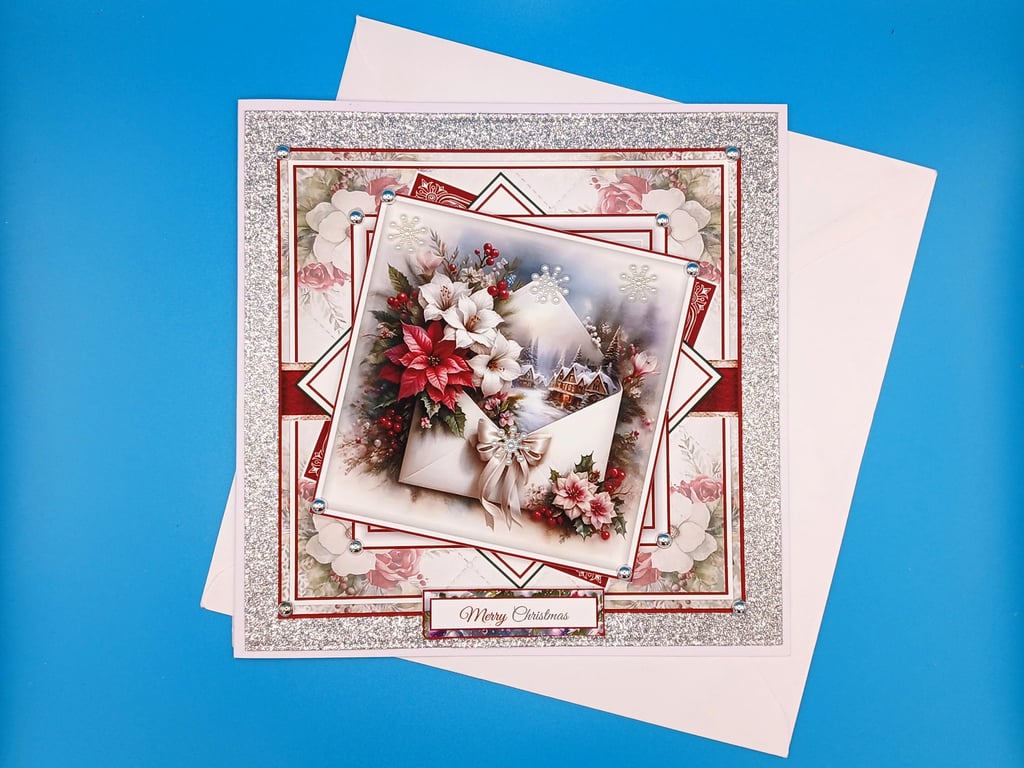 Christmas card, large, Handmade, Parents, Wife, Husband
