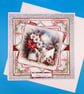 Christmas card, large, Handmade, Parents, Wife, Husband