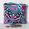 Coin purse, small purse, butterfly, skulls.