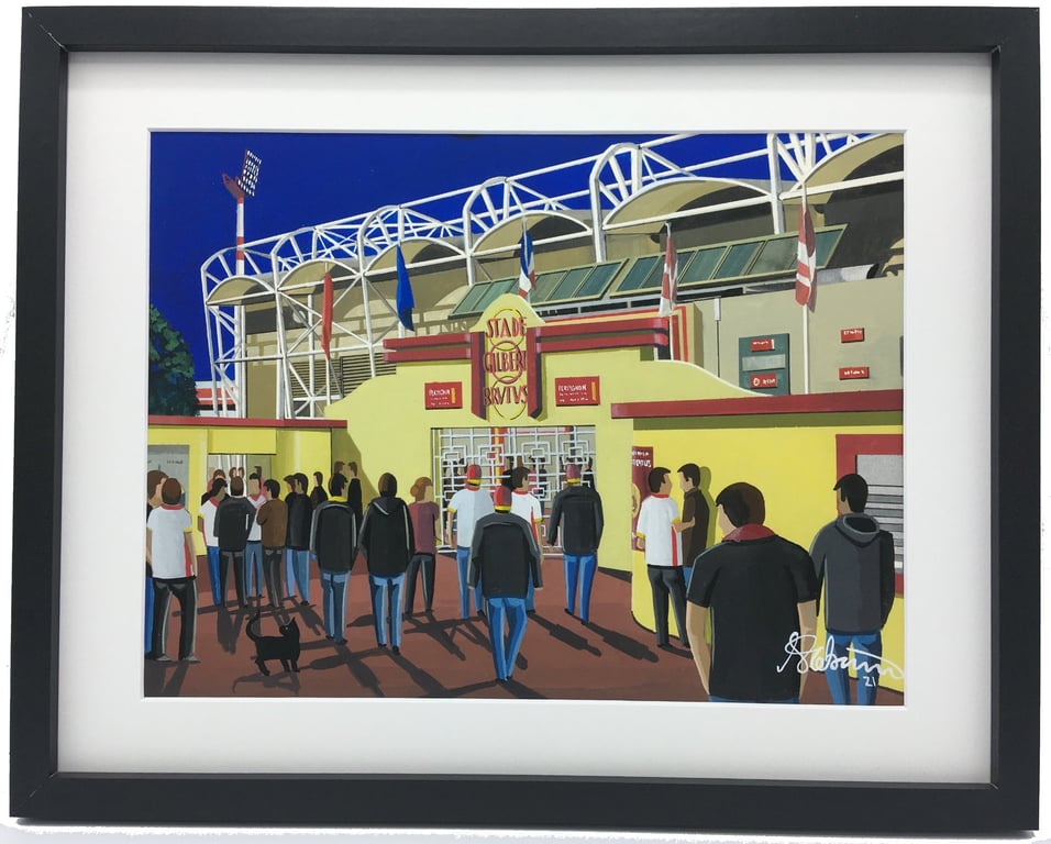 Catalans Dragons. Framed & Unframed Fine Art Print, Rugby Club, Stadium Gift