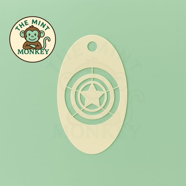 Shield - Captain - America - Face Paint Stencil - Kids Party - Reusable - cake d