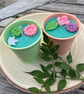 Soy Wax Candle Pair in Tin Pots - Sea Salt Scent
