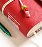 Christmas Poinsettia Journal, Hand Bound in Red Leather, Christmas Keepsake - Image 6