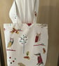 Owls & Badgers Tote Bag, Handmade in the UK