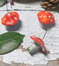 Clay, Hand Painted Toadstools. - Image 3