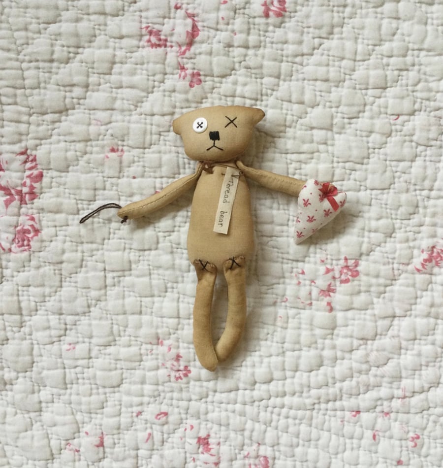Thread Bear with Heart