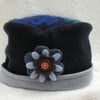 Wool Hat Created from Up-cycled Sweaters. Mohair Crown. Ladies Hat. Flower Pin