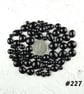 25g black art glass cabochons, for jewellery making, crafting (227)