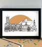 Warwick Skyline Art Print - Image 1
