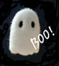 Wee Woolly Ghostie - needle felted hanging ghost decoration - Image 2