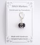 Tiny Glass Black Sheep Stitch Marker - Image 2