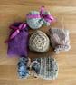 Lot of 3 Handmade crochet or knitted lavender sachets randomly selected - Image 1