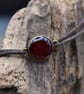 Harris Tweed Resin Bracelet, Red, Adjustable Cotton Cord, Handmade in Scotland