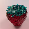Strawberry Trinket Jar – Handmade Resin Keepsake Storage Pot