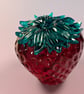 Strawberry Trinket Jar – Handmade Resin Keepsake Storage Pot