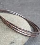 Sterling Silver Bangle Set, Interlocking Russian Wedding Ring Bangle - Image 9