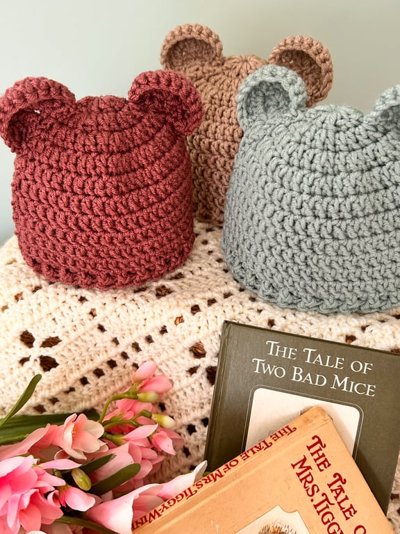 Teddy Bear Ears Baby Hat