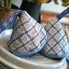 Pair of Fabric Cone-shaped Pot Holder Kitchen Accessories Cast Iron Mittens
