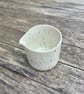 Extra Small Handmade White Speckle Milk Jug - Image 2