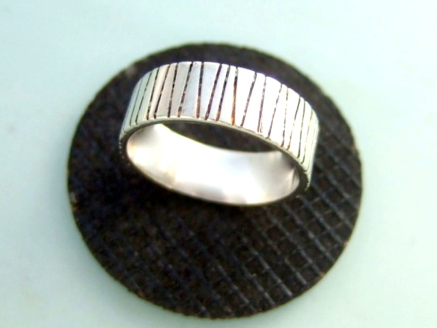 Oxidised UNISEX silver ring
