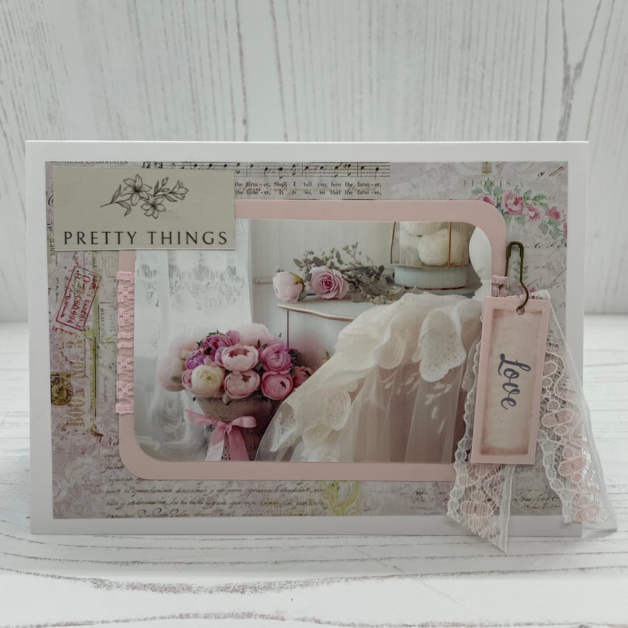 Greeting Card - Pretty Things Love by Carolee Crafts  C15