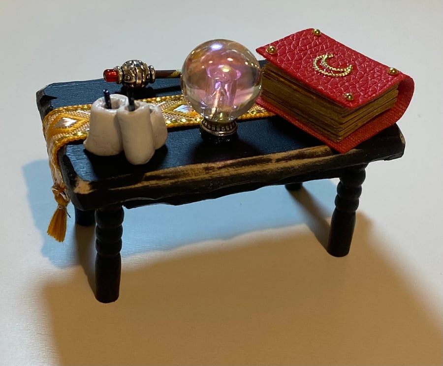 Miniature Wooden Witch Altar