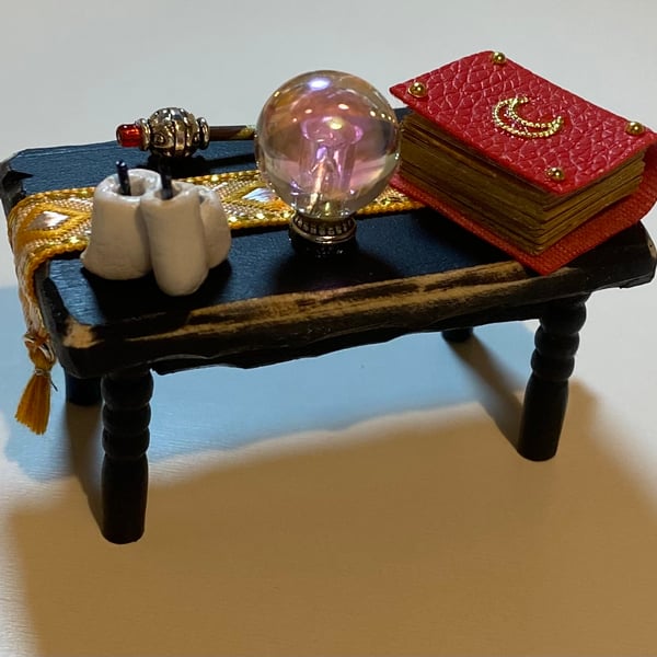 Miniature Wooden Witch Altar