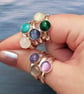 Adjustable Malachite ring. 925 sterling silver rings for women - Image 7