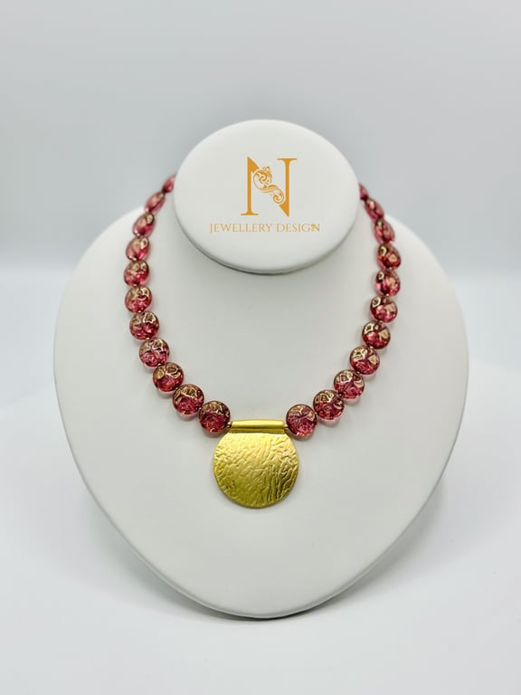 Pink & Gold Statement Necklace