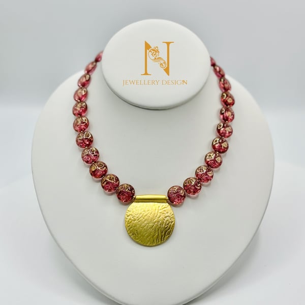 Pink & Gold Statement Necklace