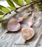Mother of Pearl & Quartzite Earrings Silver Plate - Image 4