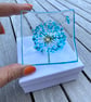 dandelion "Make a wish " (blue)- fused glass trinket dish - Image 3