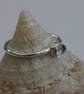 Silver Ring with Dainty Rose,  size O - Image 2