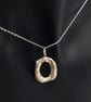 Molten Sterling Silver Initial O Pendant – Handmade Organic Letter Necklace - Image 10