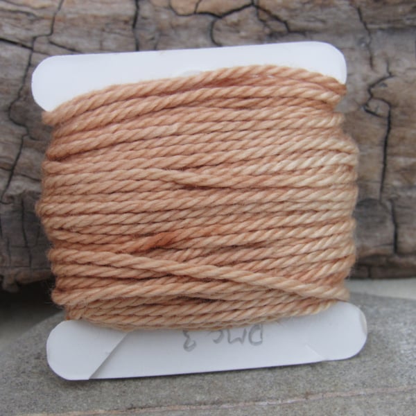 Hand Dyed Natural Dye Golden Brown Pure Cotton DMC3 Perle Embroidery Thread