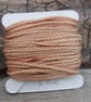 Hand Dyed Natural Dye Golden Brown Pure Cotton DMC3 Perle Embroidery Thread - Image 1
