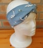 Hair Band swan print cotton jersey twist front turban style women's head band - Image 1