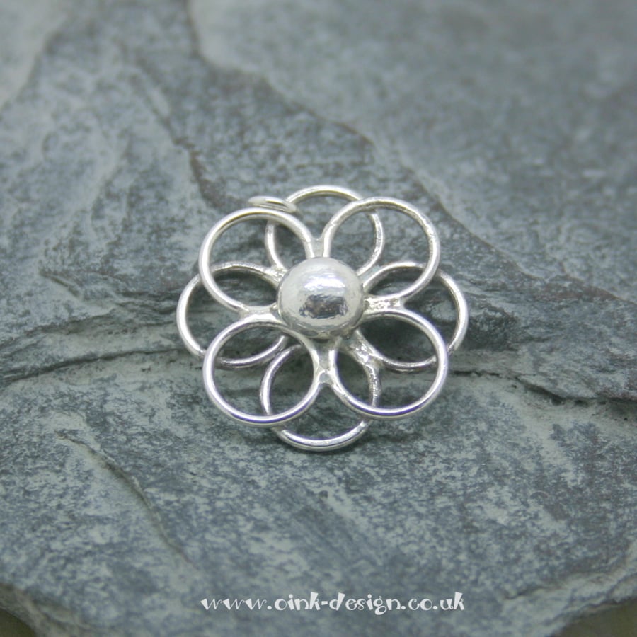 Sterling Silver flower pendant