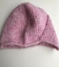 Pretty pink baby hat with peak - Image 3