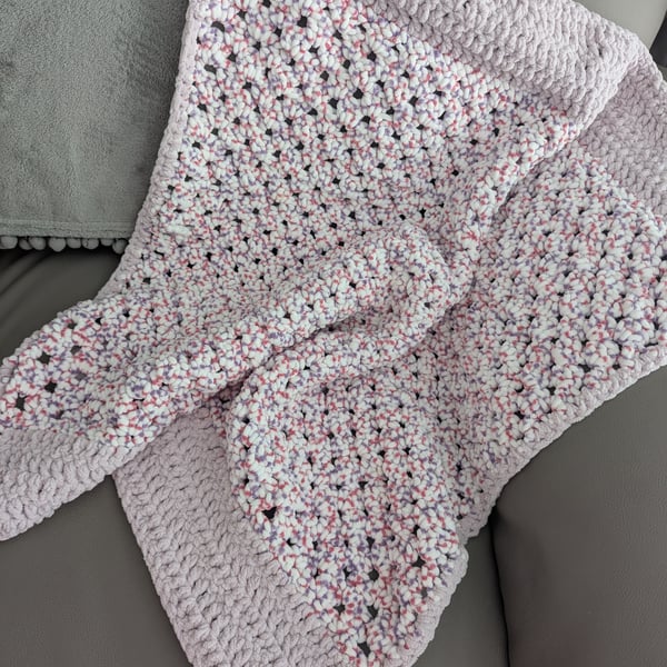 Pink Crochet Baby Blanket