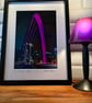 SQUINTY BRIDGE, GLASGOW framed - Image 4