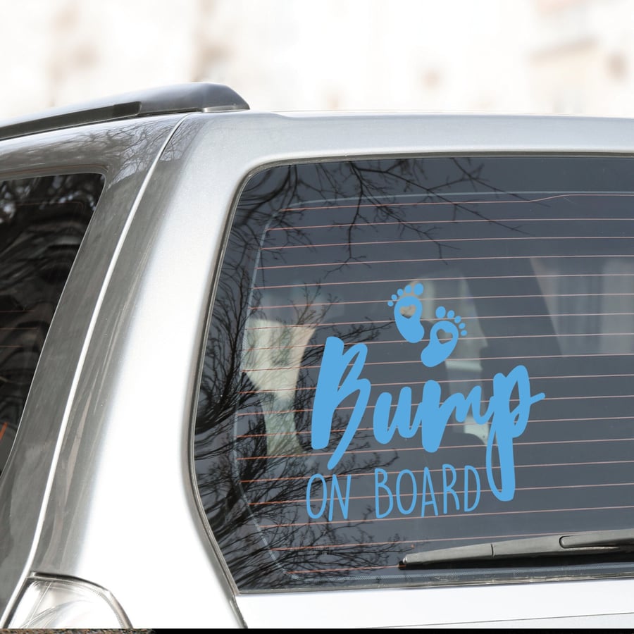 Bump On Board Car Sticker Decal Baby, Child, Pregnant Person On Board 