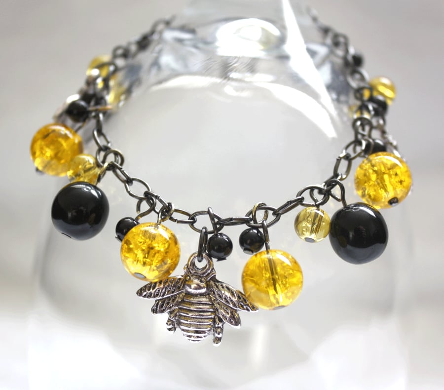 Bumble Bee Charm Bracelet